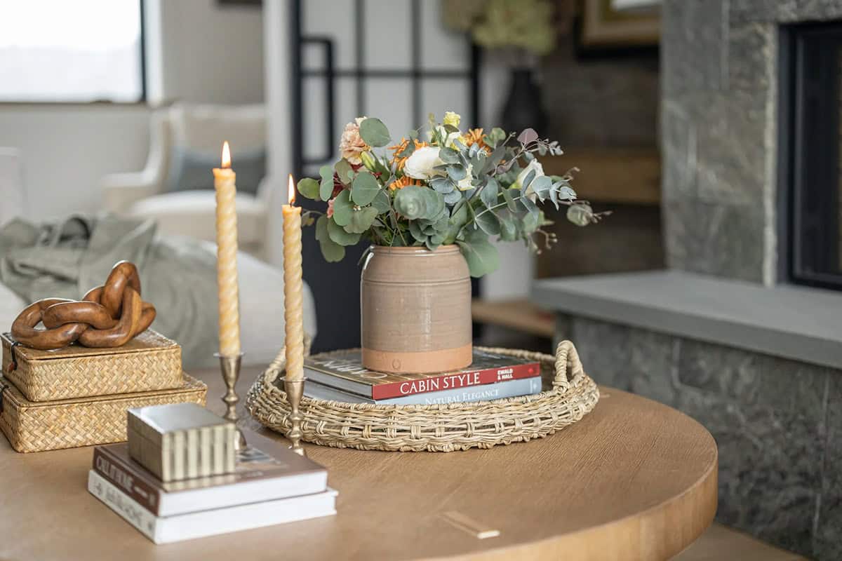 modern mountain style living room