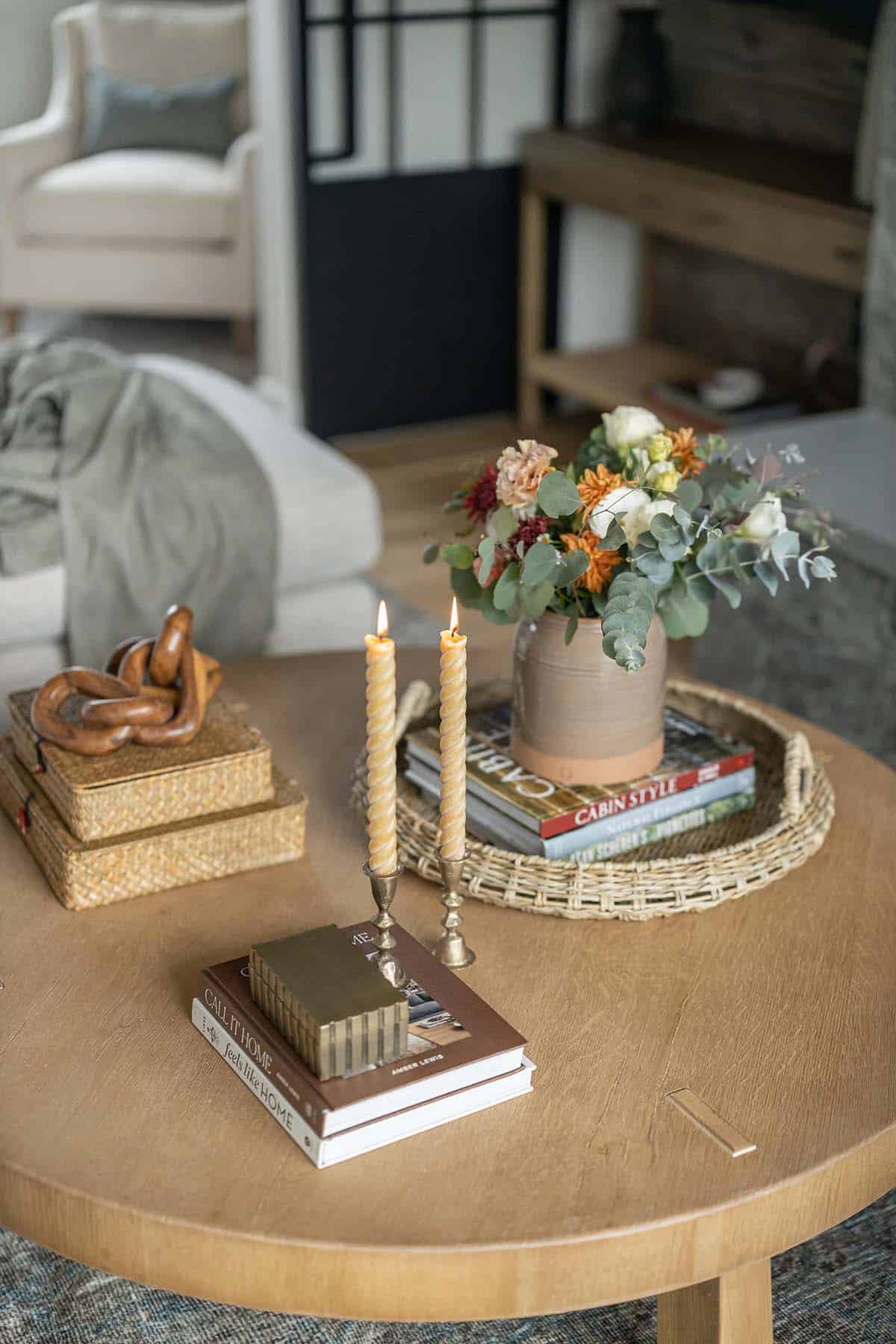 modern mountain style living room
