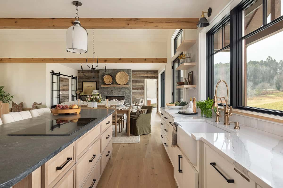 modern mountain style kitchen