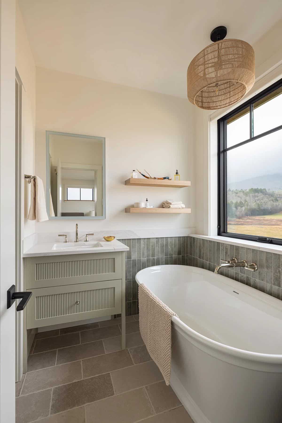 modern mountain style bathroom