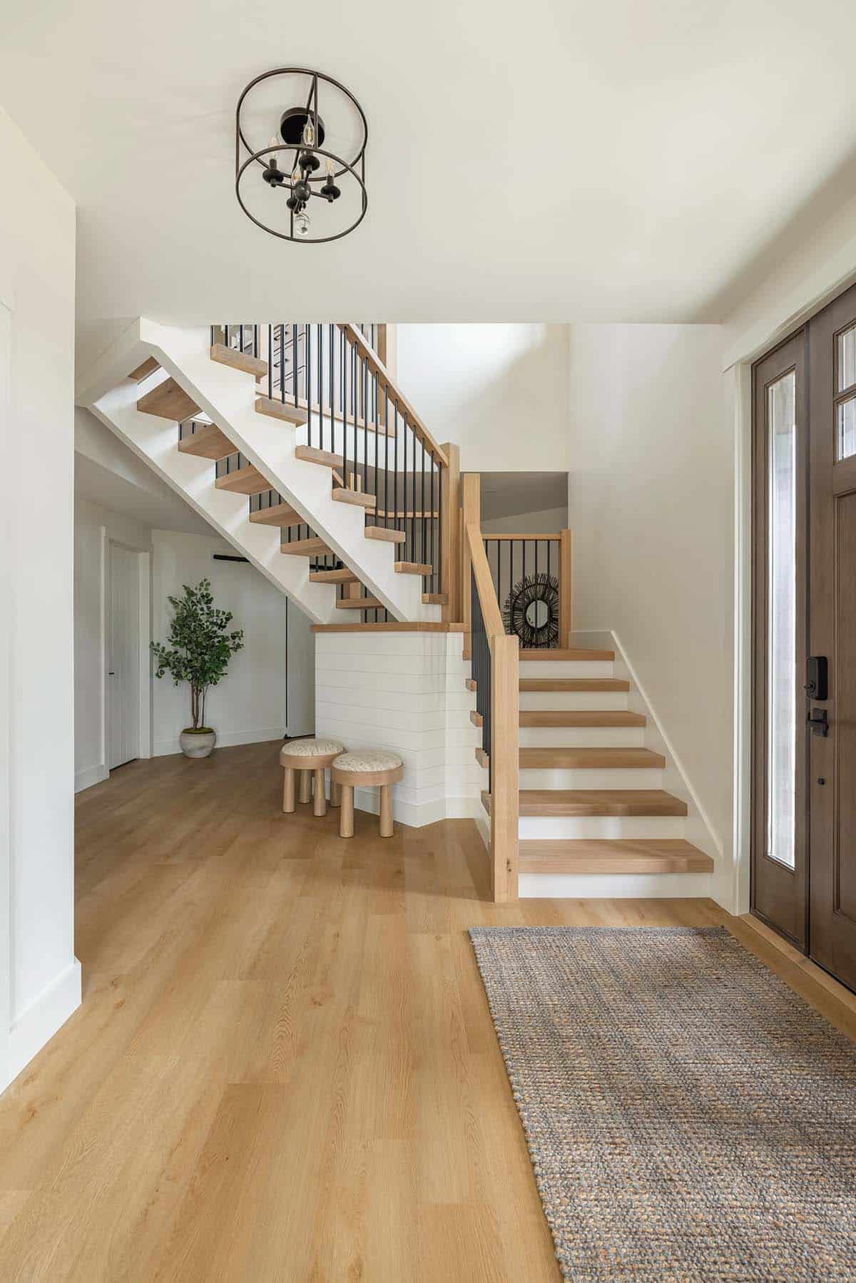 modern mountain style staircase