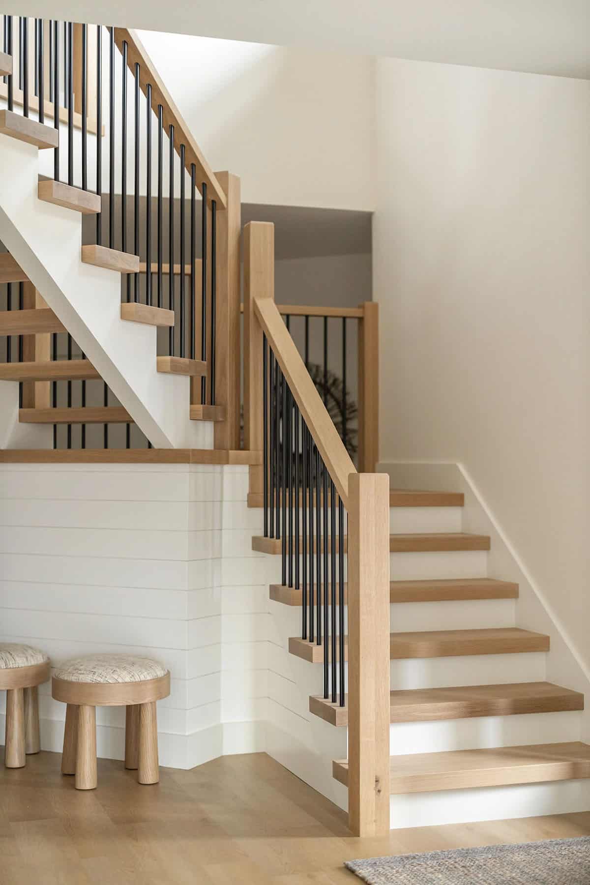 modern mountain style staircase