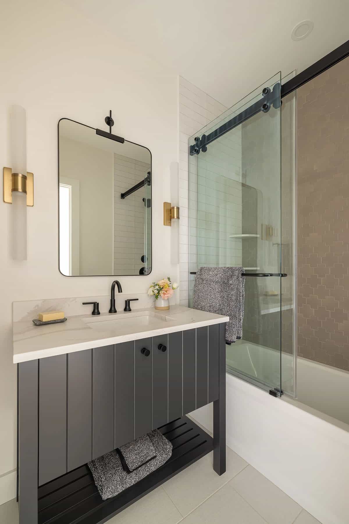 modern mountain style bedroom