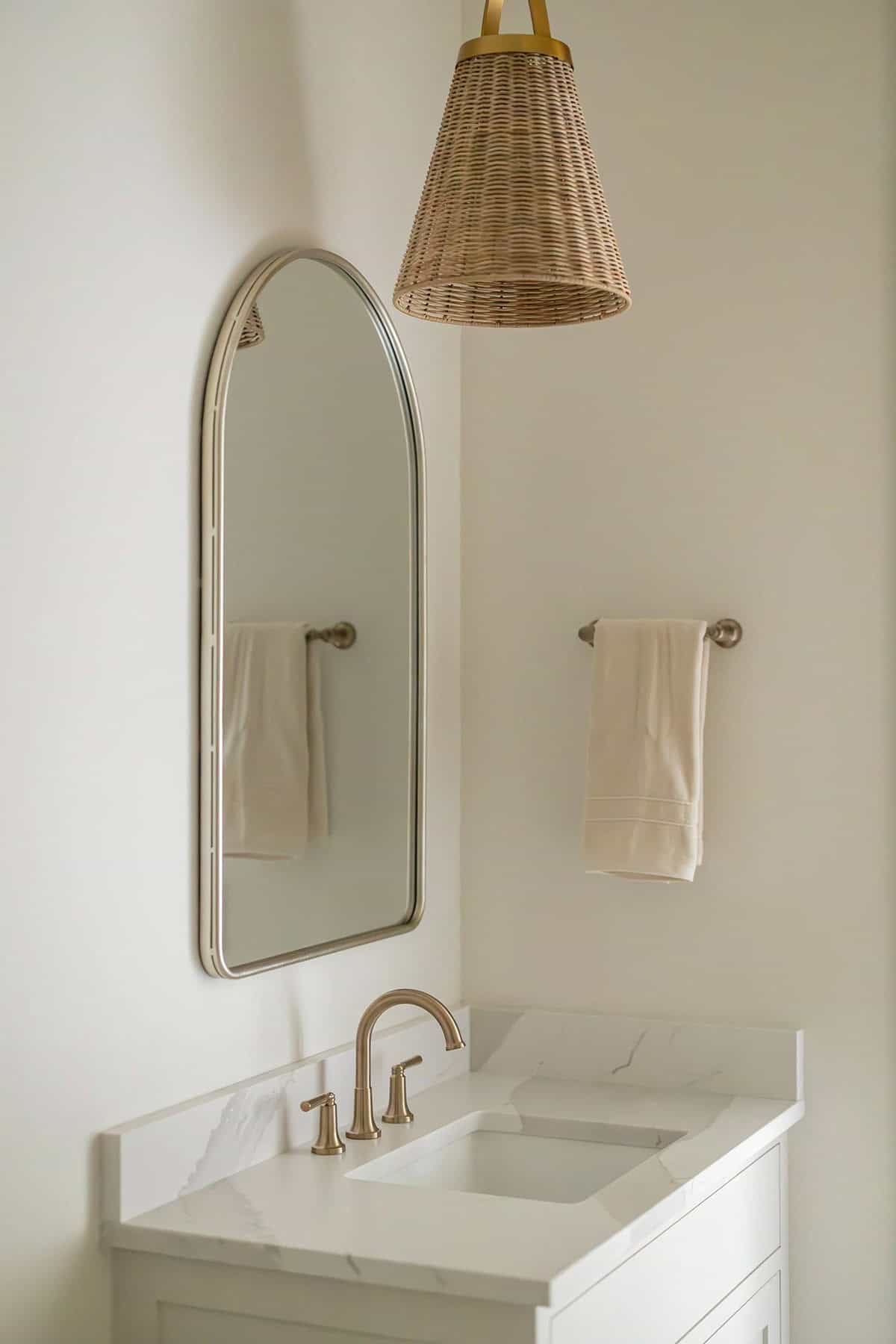 modern mountain style powder room