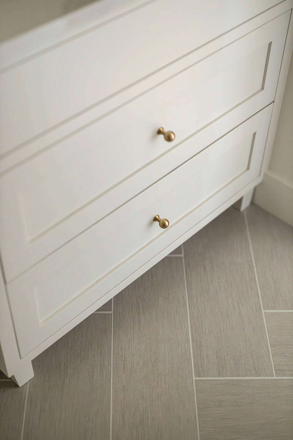 modern mountain style powder room vanity detail