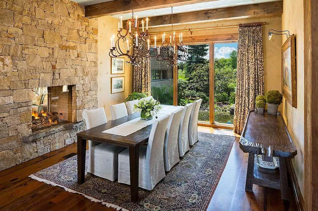 modern rustic dining room 