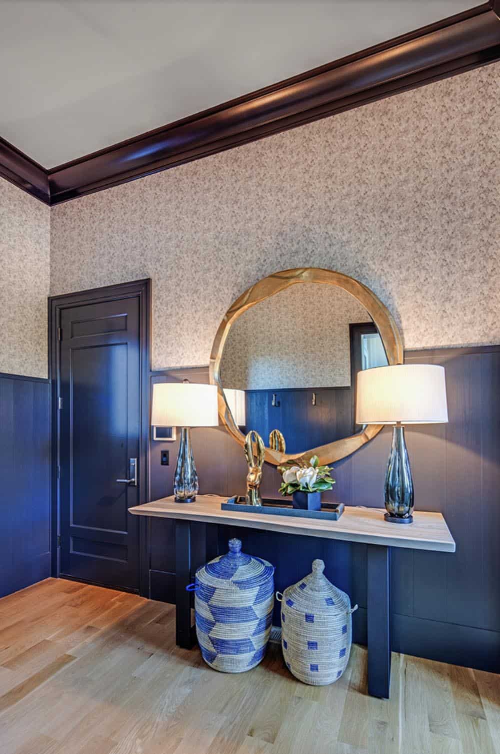 contemporary mountain home entry