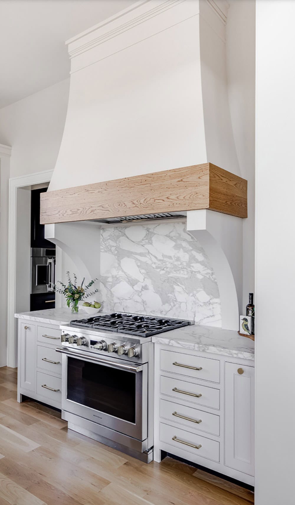 contemporary kitchen range wall