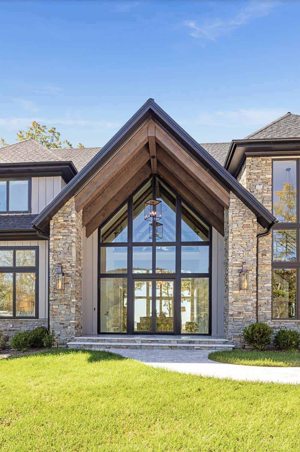 contemporary mountain home exterior