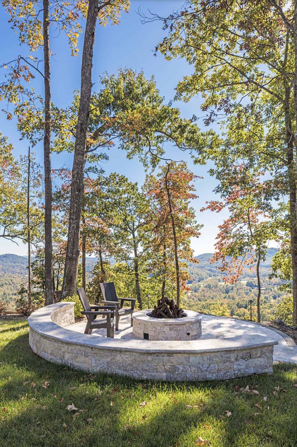contemporary mountain home exterior patio