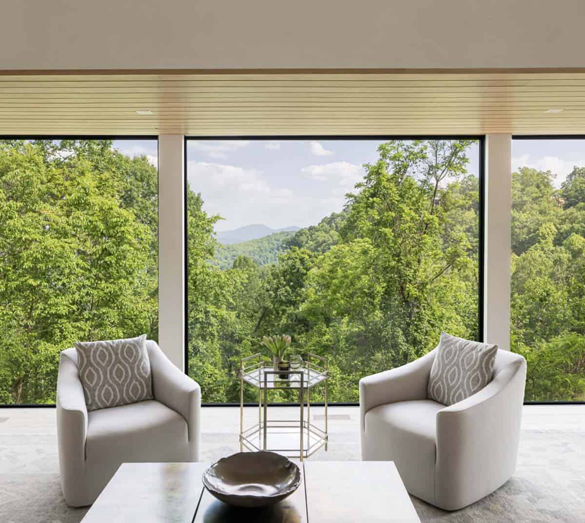 modern living room with a large window
