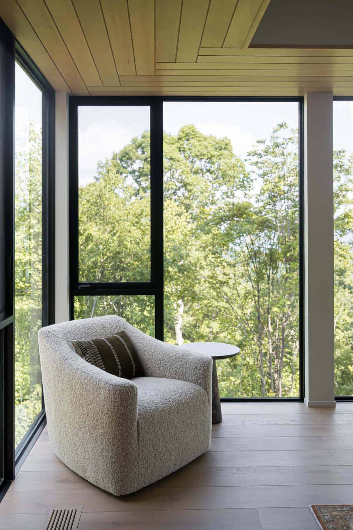 modern living room with large windows