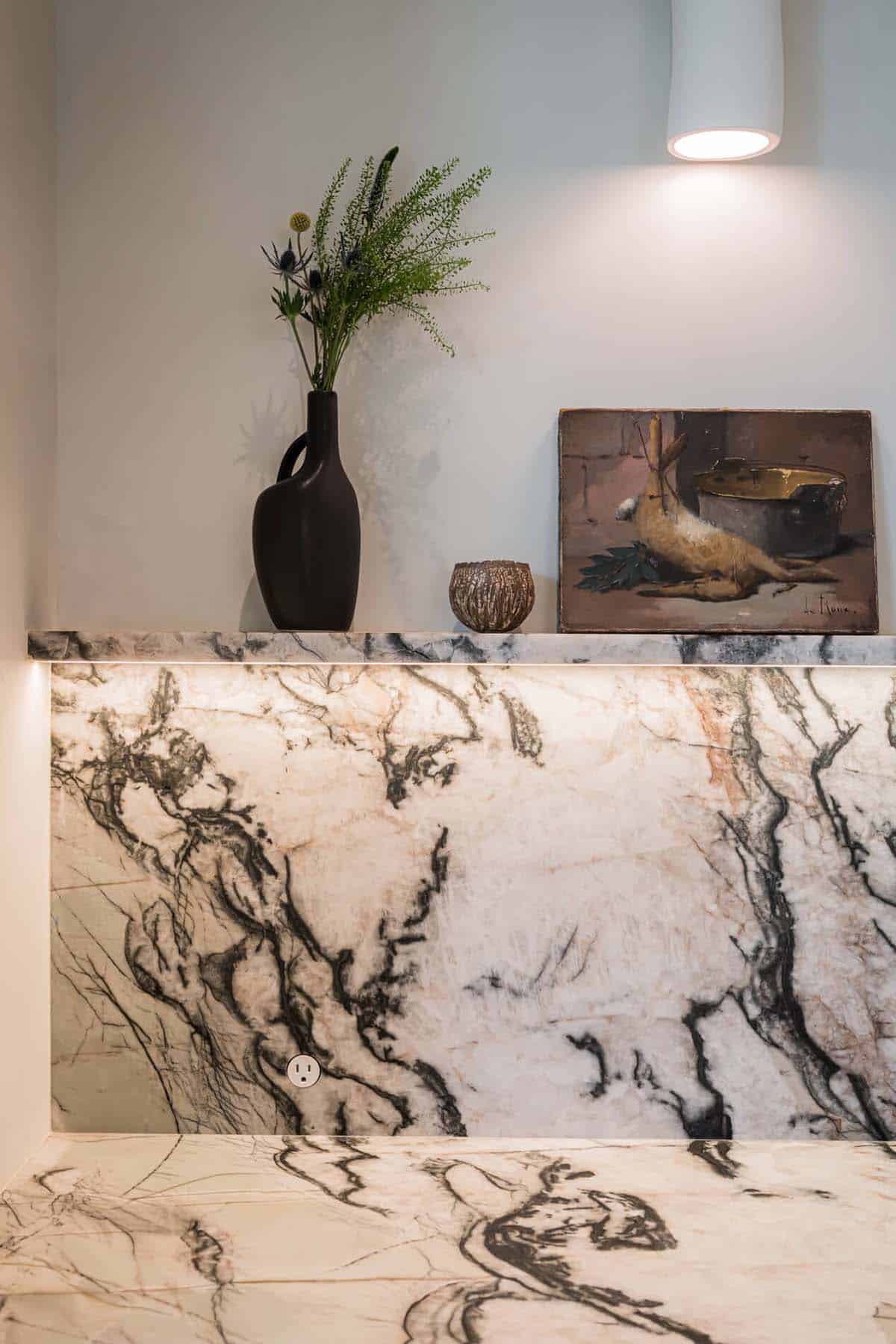 modern kitchen backsplash detail