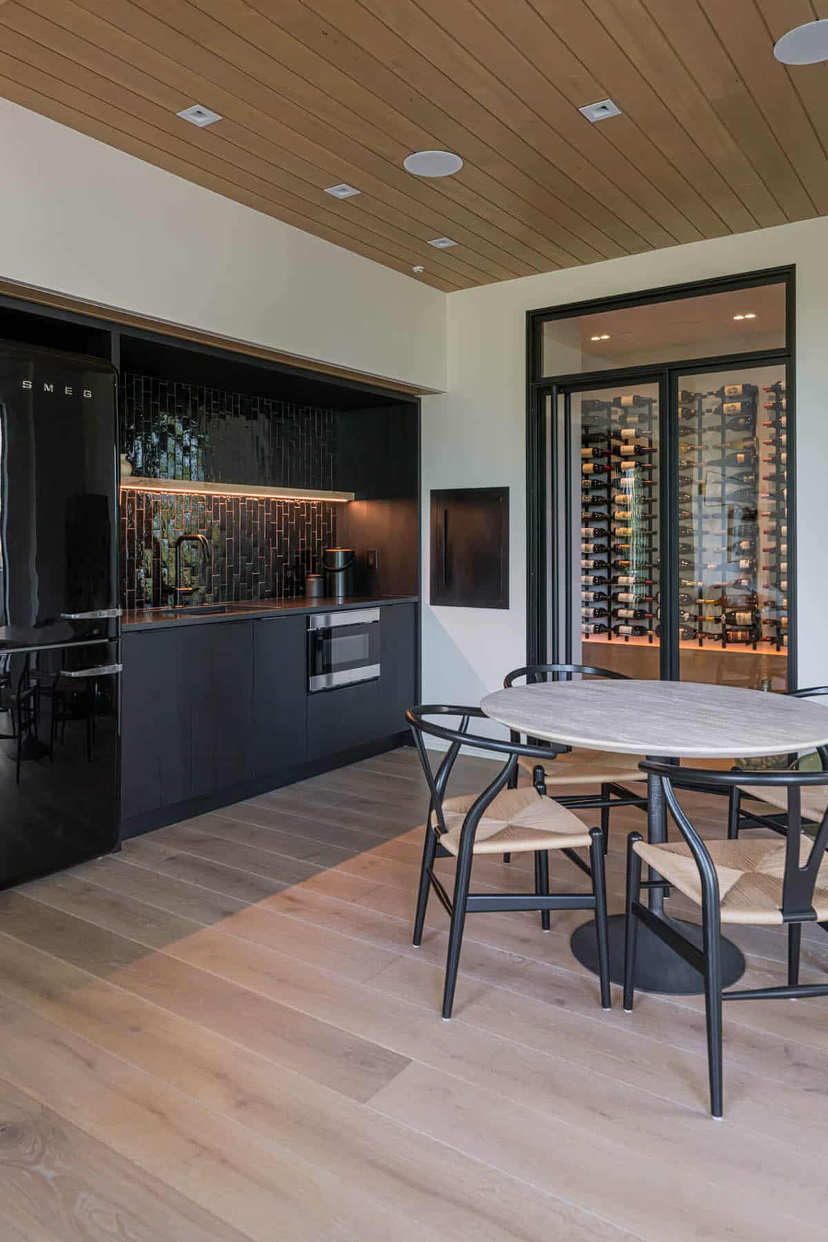modern home bar and wine cellar