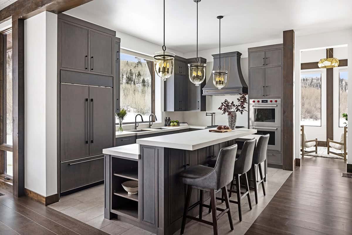 modern mountain style kitchen