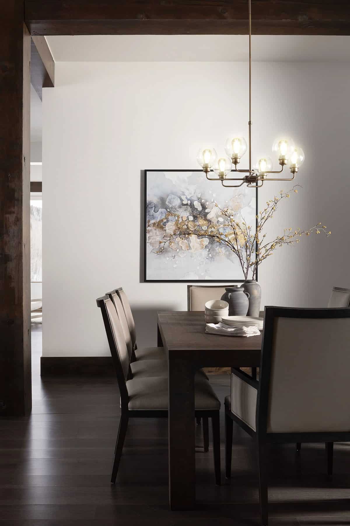 modern mountain style dining room