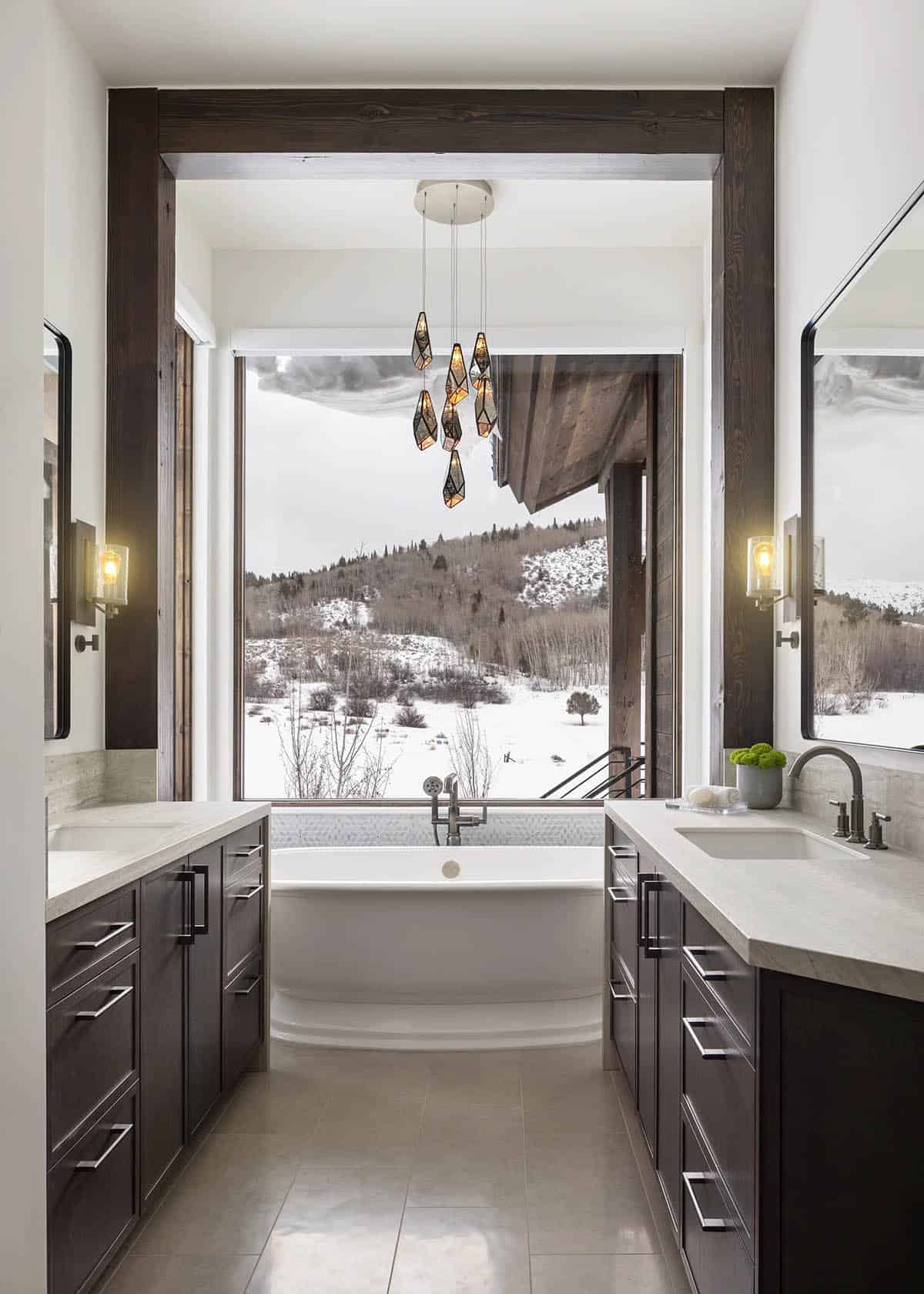 modern mountain style bathroom