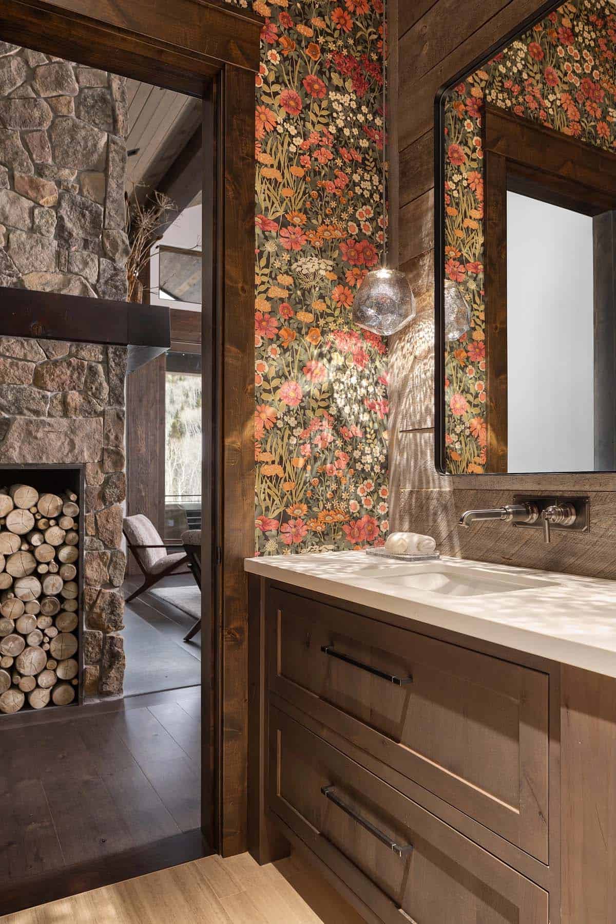 modern mountain style bathroom