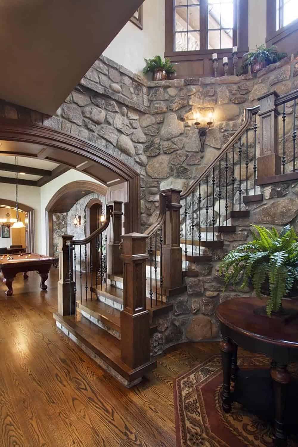 mountain rustic staircase