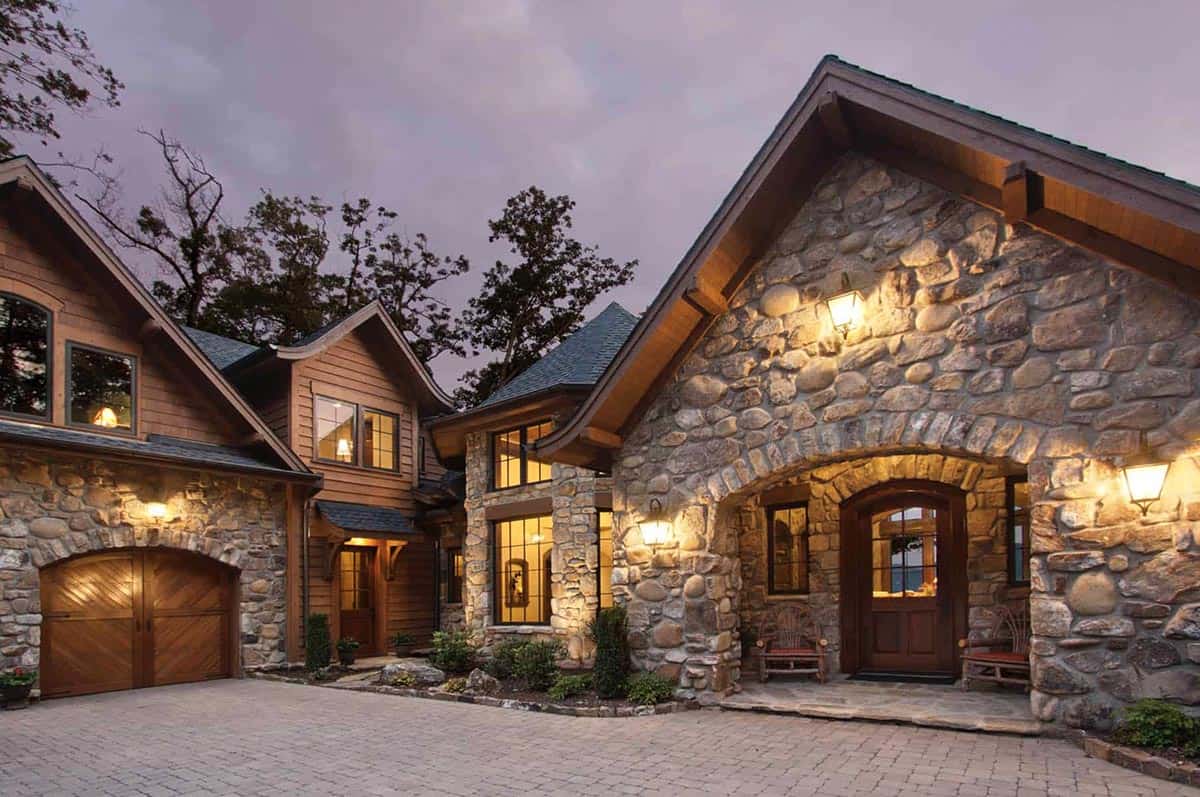 mountain rustic home exterior 