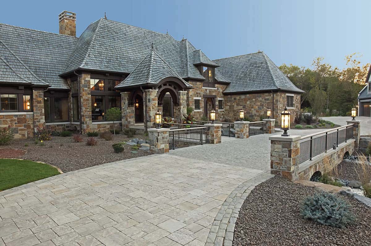 old world lodge style home exterior