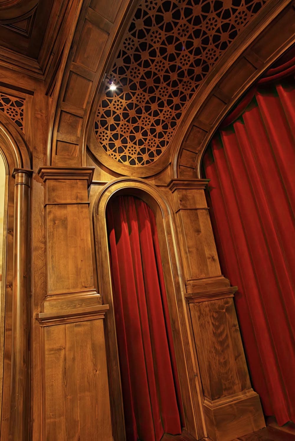 Rustic Home Theater wall detail