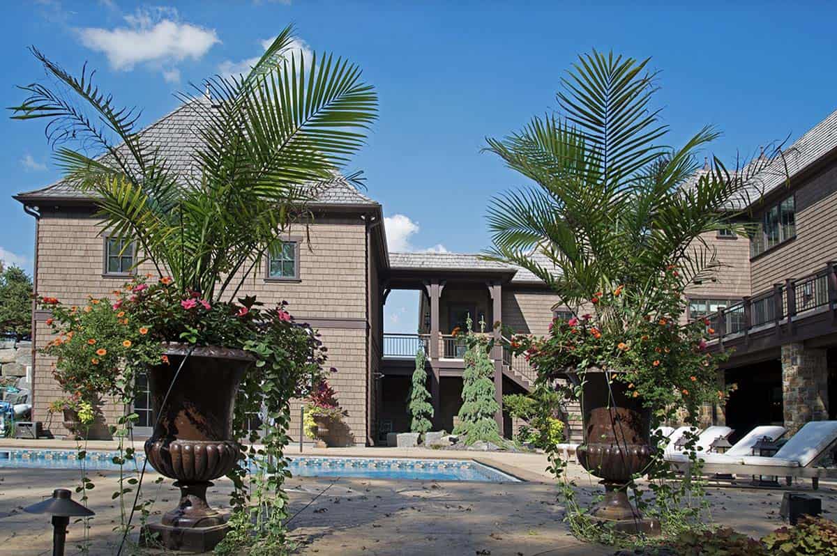 old world lodge style home exterior