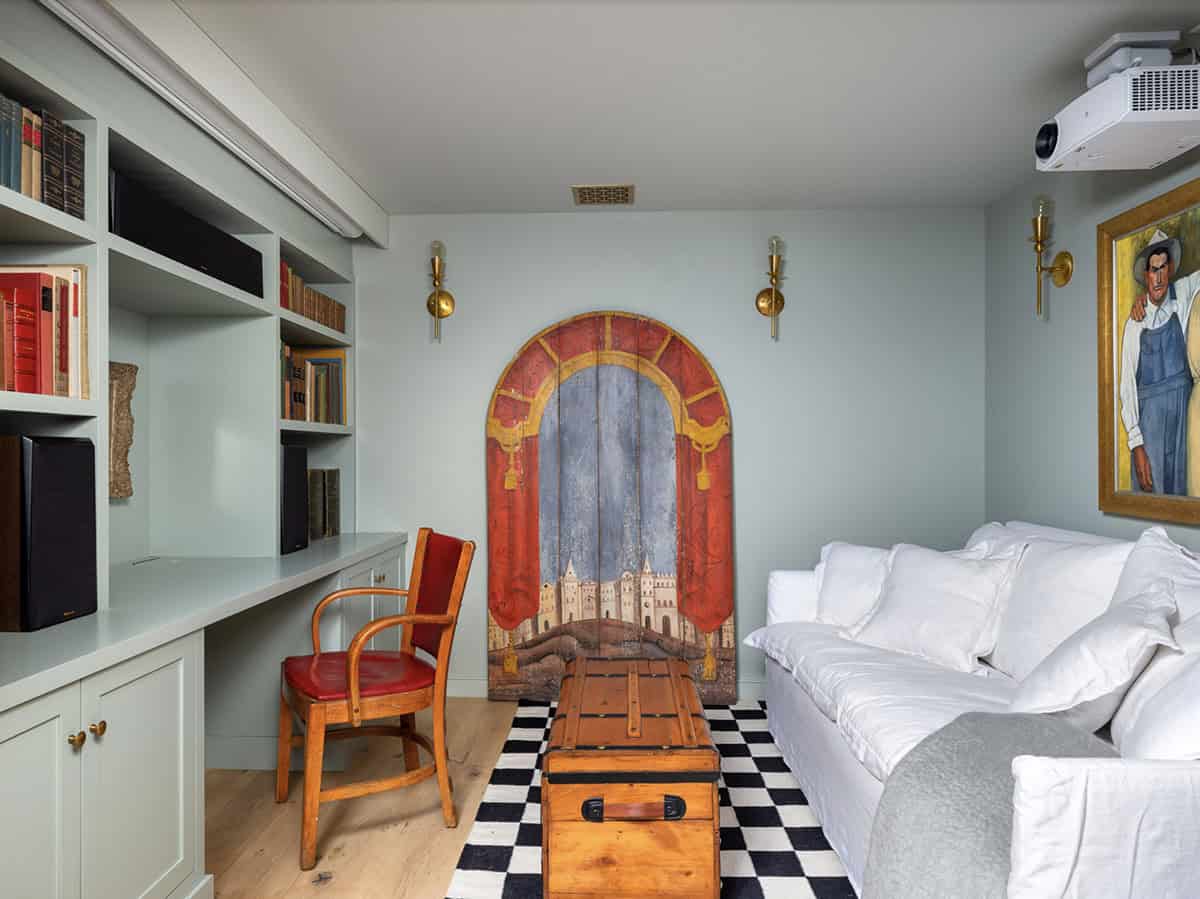 Rustic Office And Movie Room