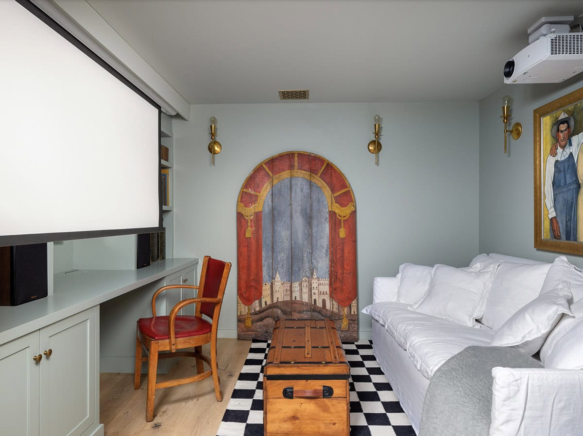 Rustic Office And Movie Room