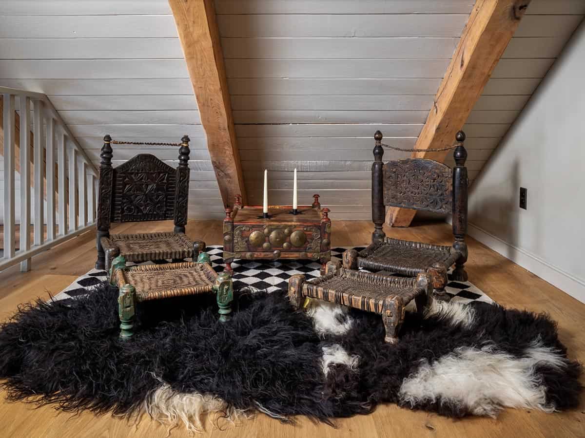Rustic Attic Reading Nook