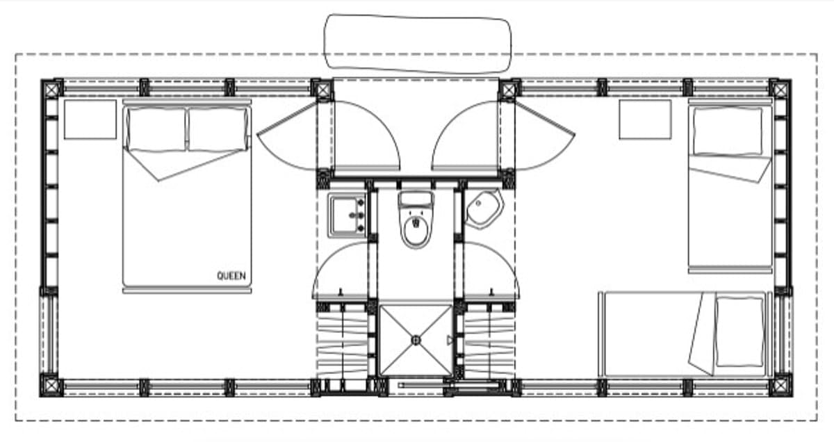 rustic cabin floor plan