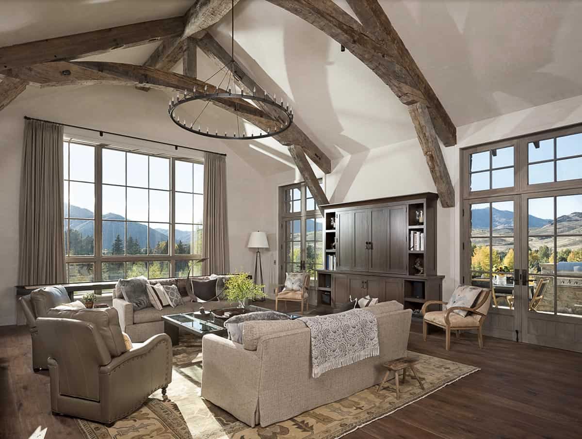 modern rustic living room 