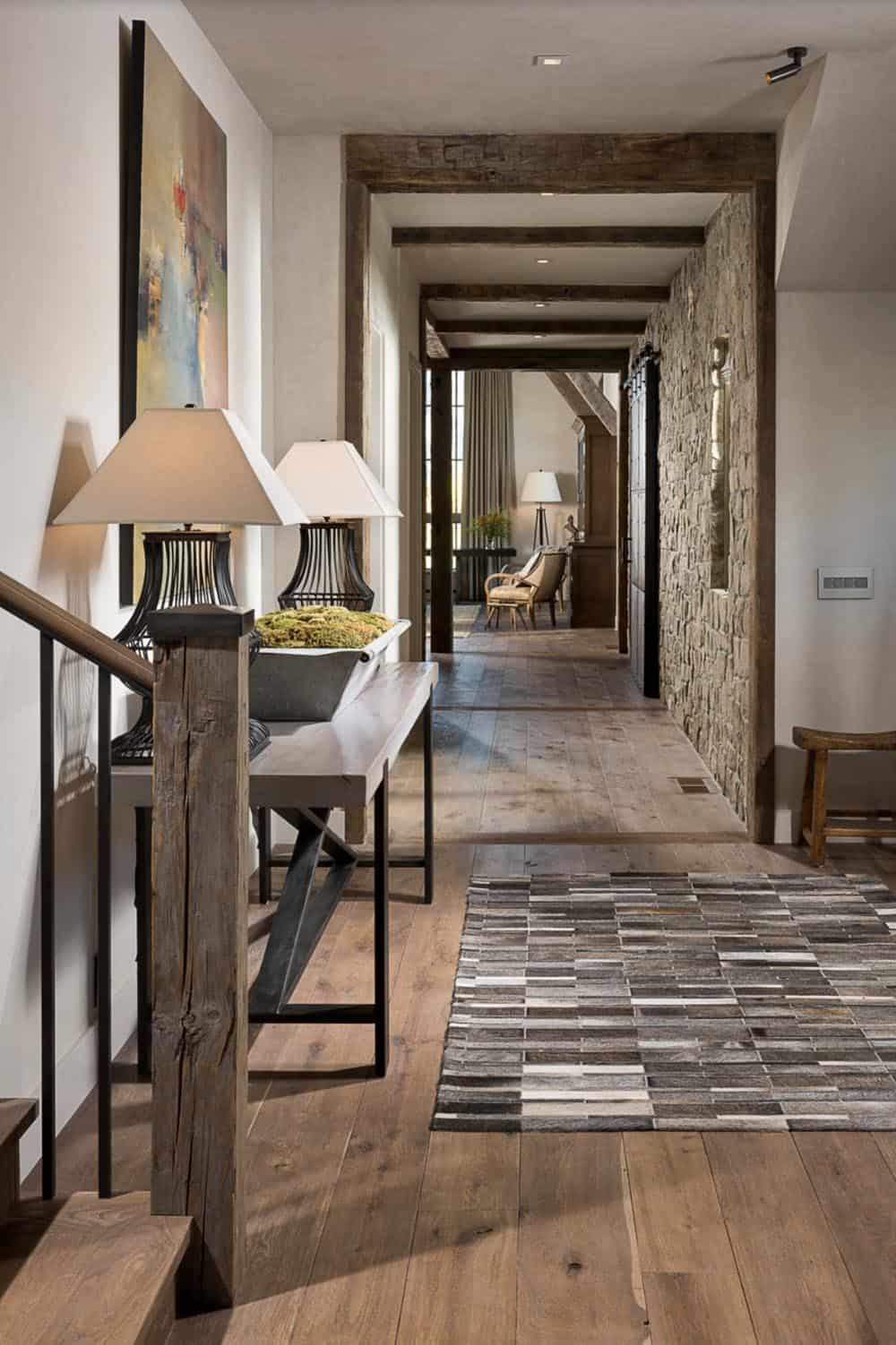 modern rustic mountain home entry