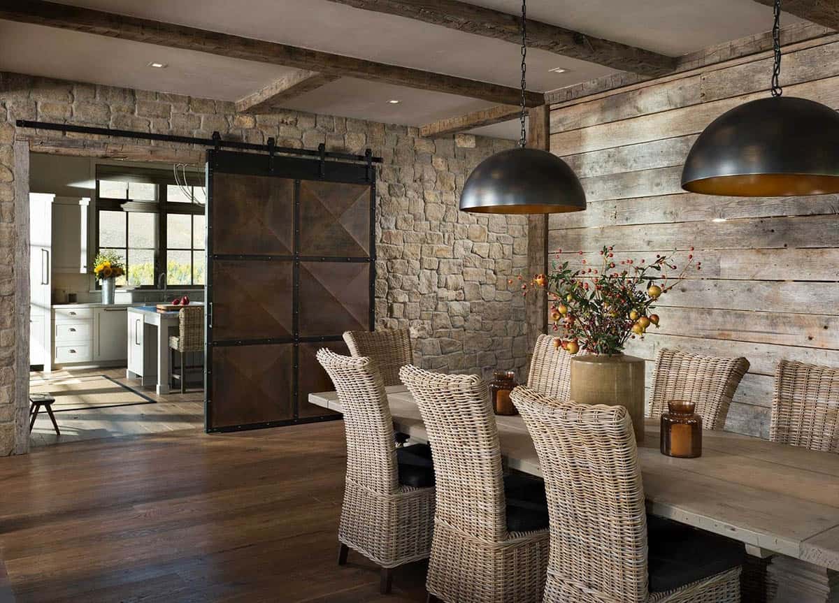 modern rustic dining room 