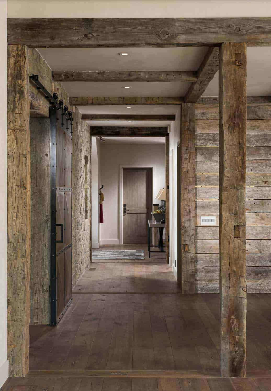 modern rustic hallway