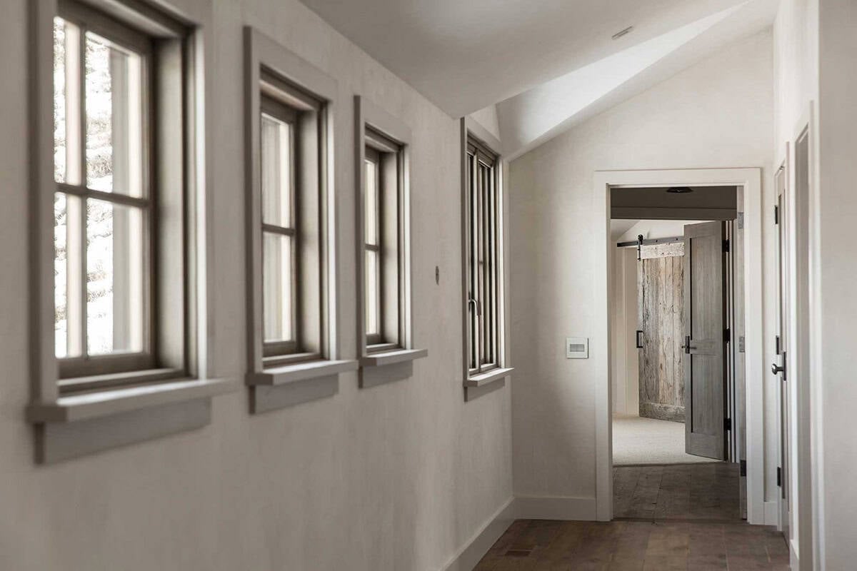 modern rustic hallway