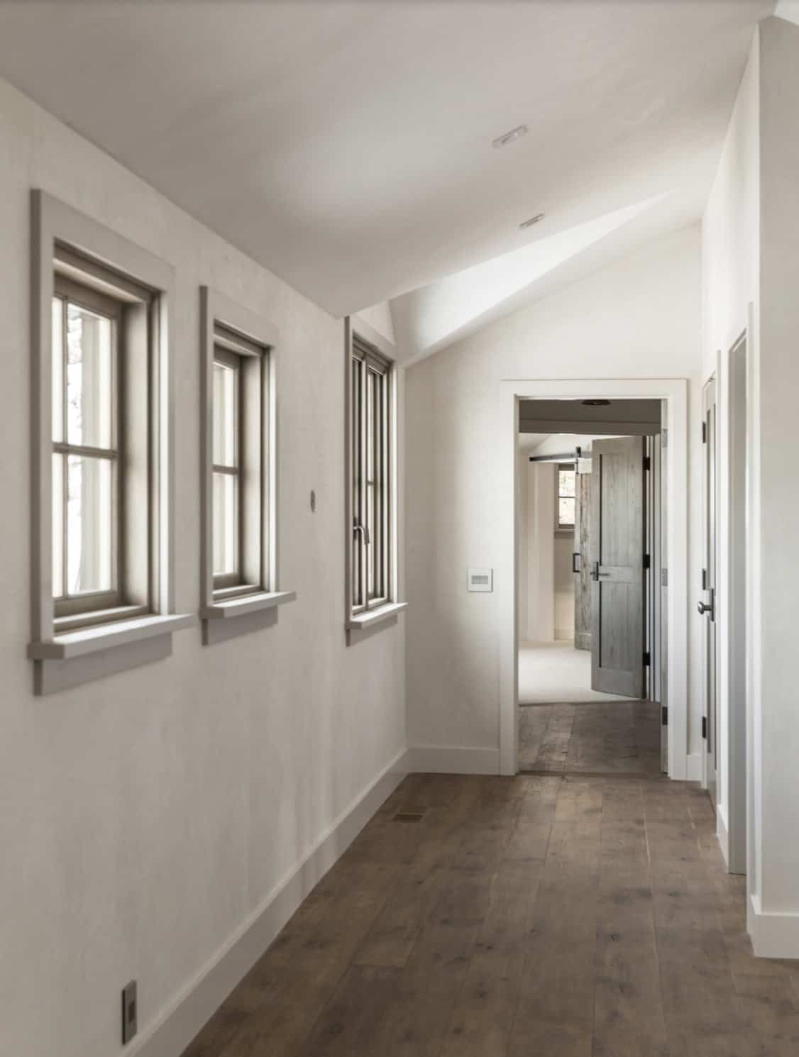 modern rustic hallway