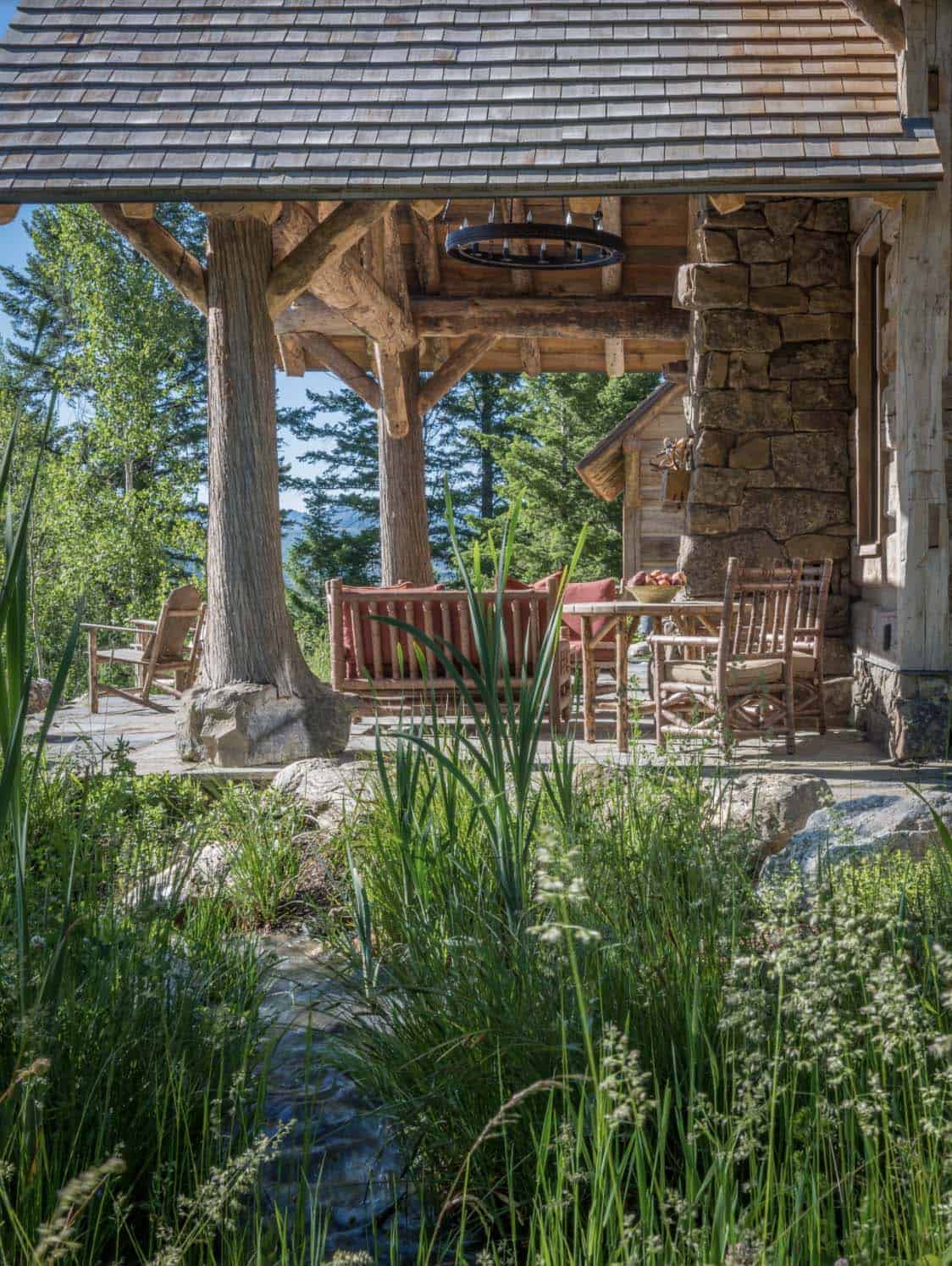 rustic guest cabin exterior