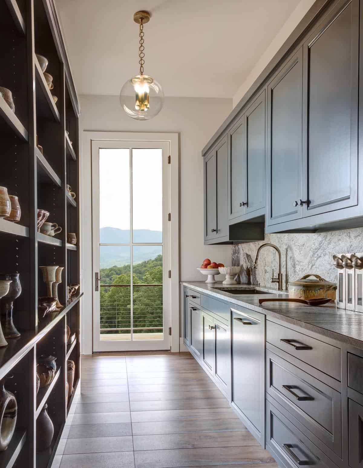 mountain farmhouse style butler's pantry