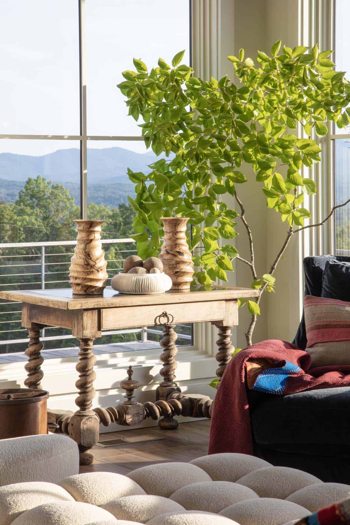mountain farmhouse style living room