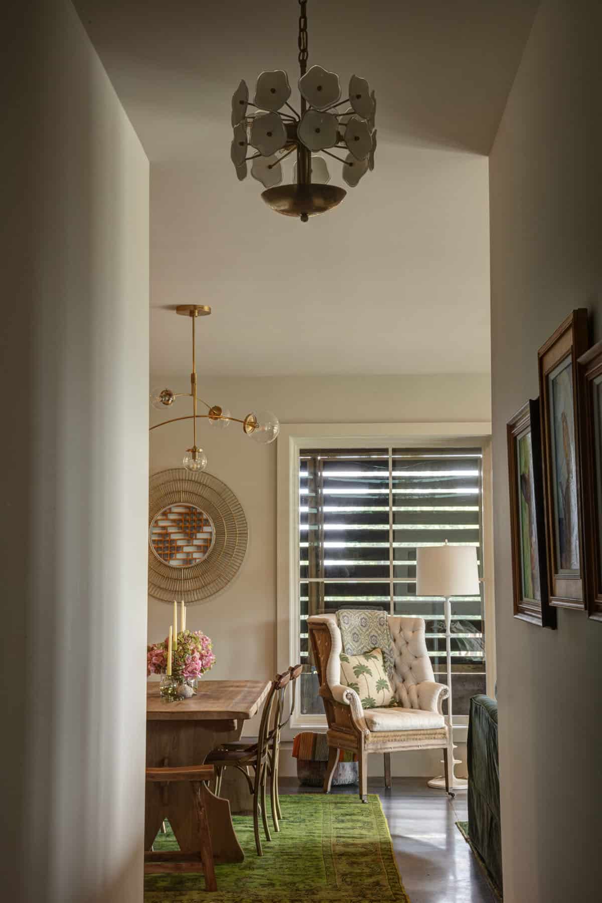 mountain farmhouse style dining room
