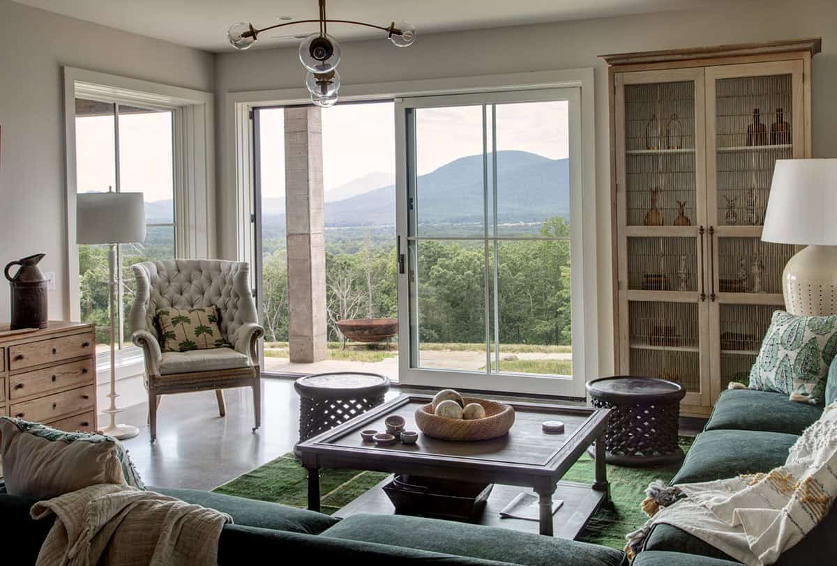 mountain farmhouse style family room