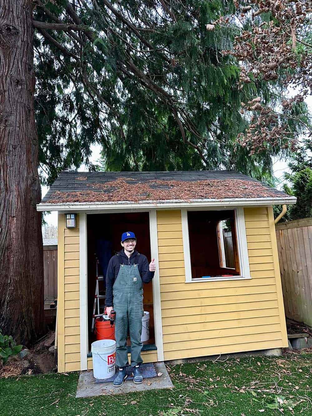 backyard home office construction