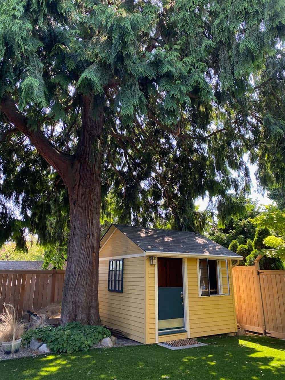 backyard home office construction
