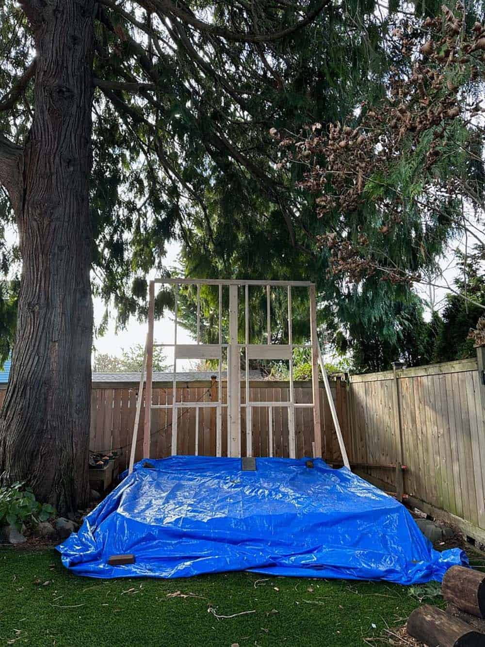 backyard home office construction