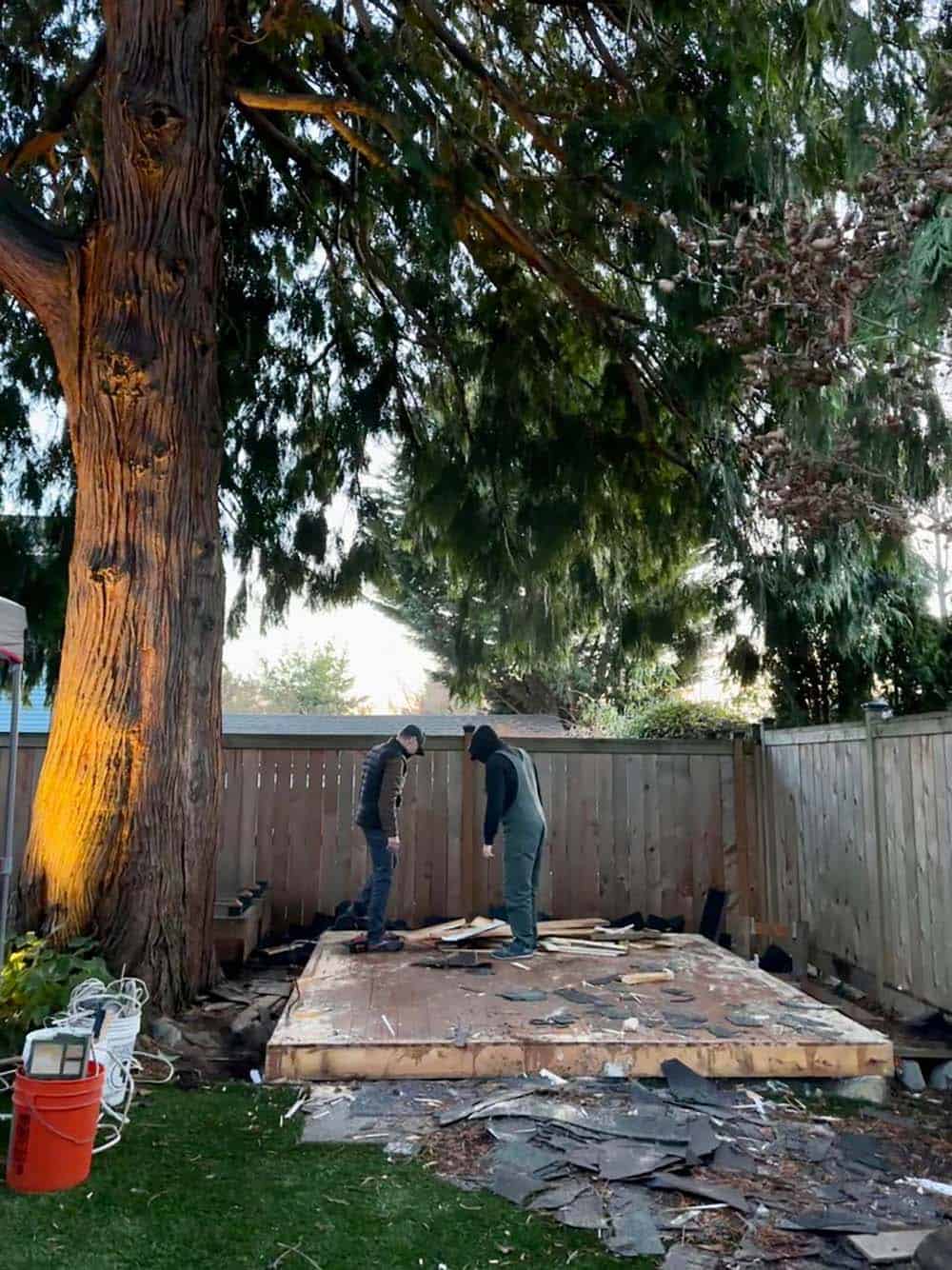 construction site for backyard home office