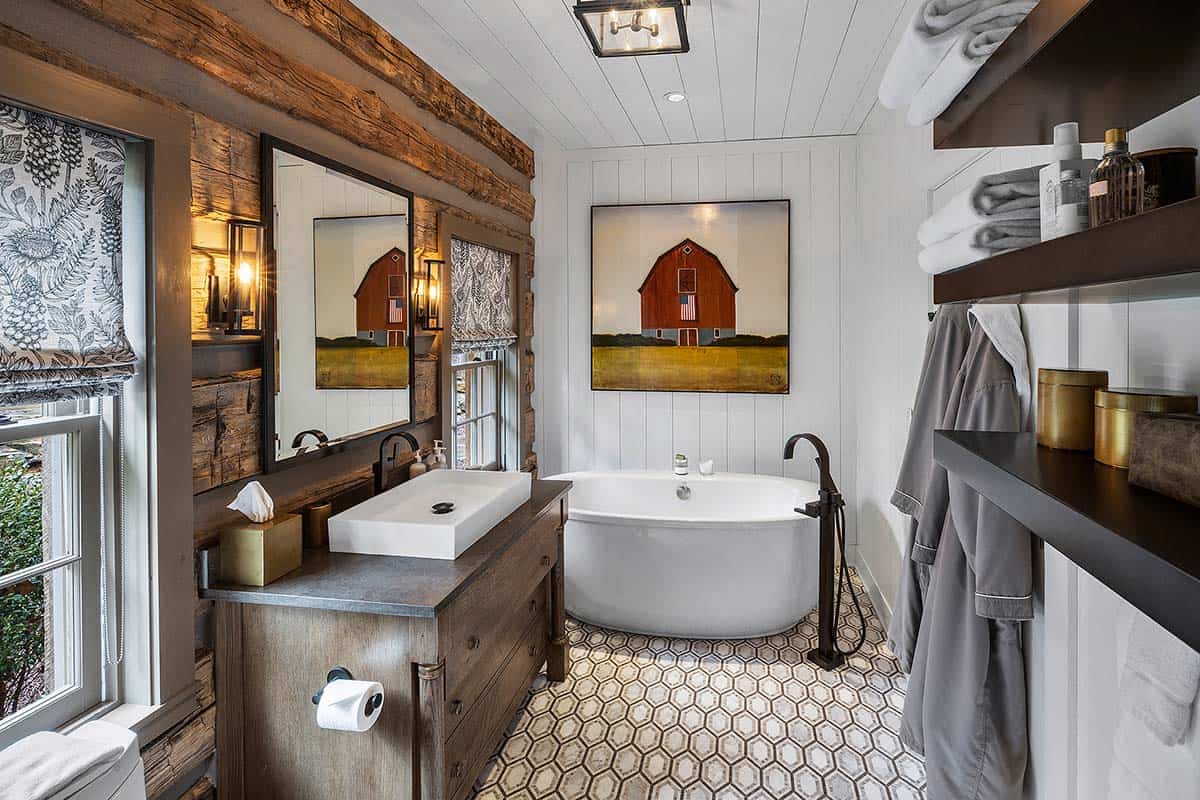 modern rustic bathroom