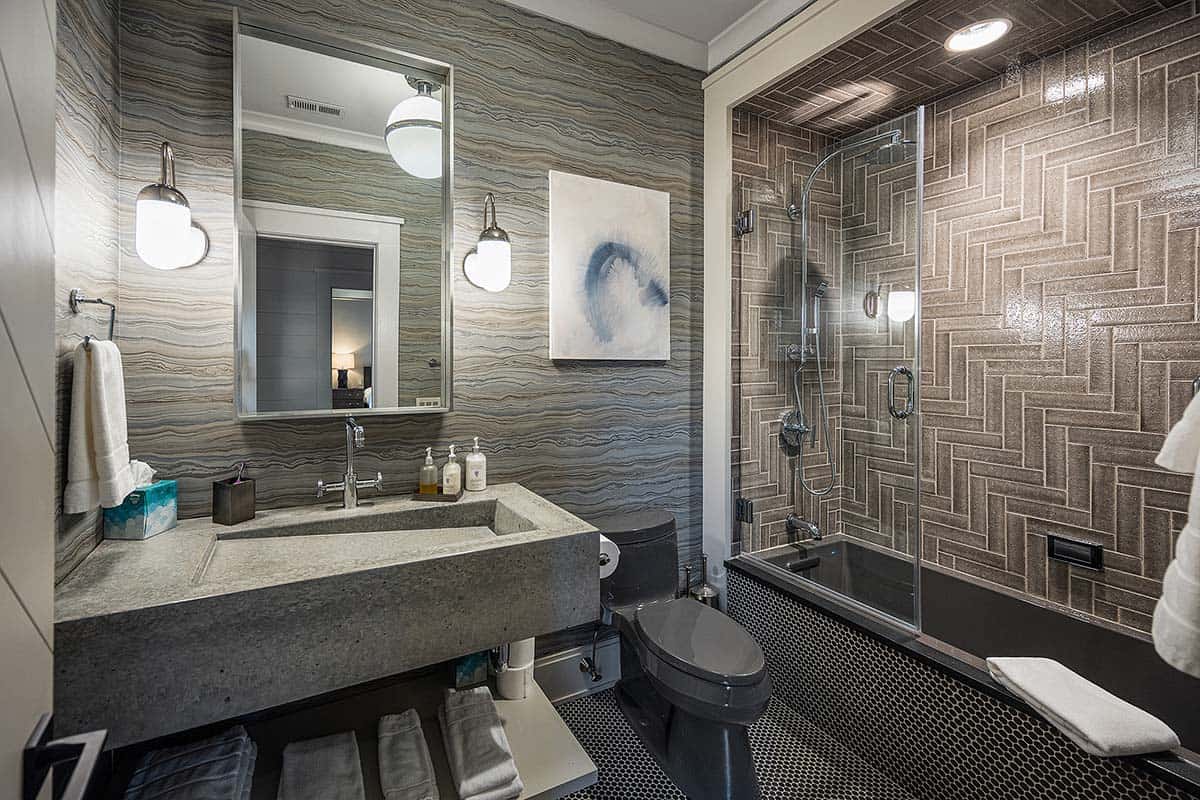 modern rustic bathroom