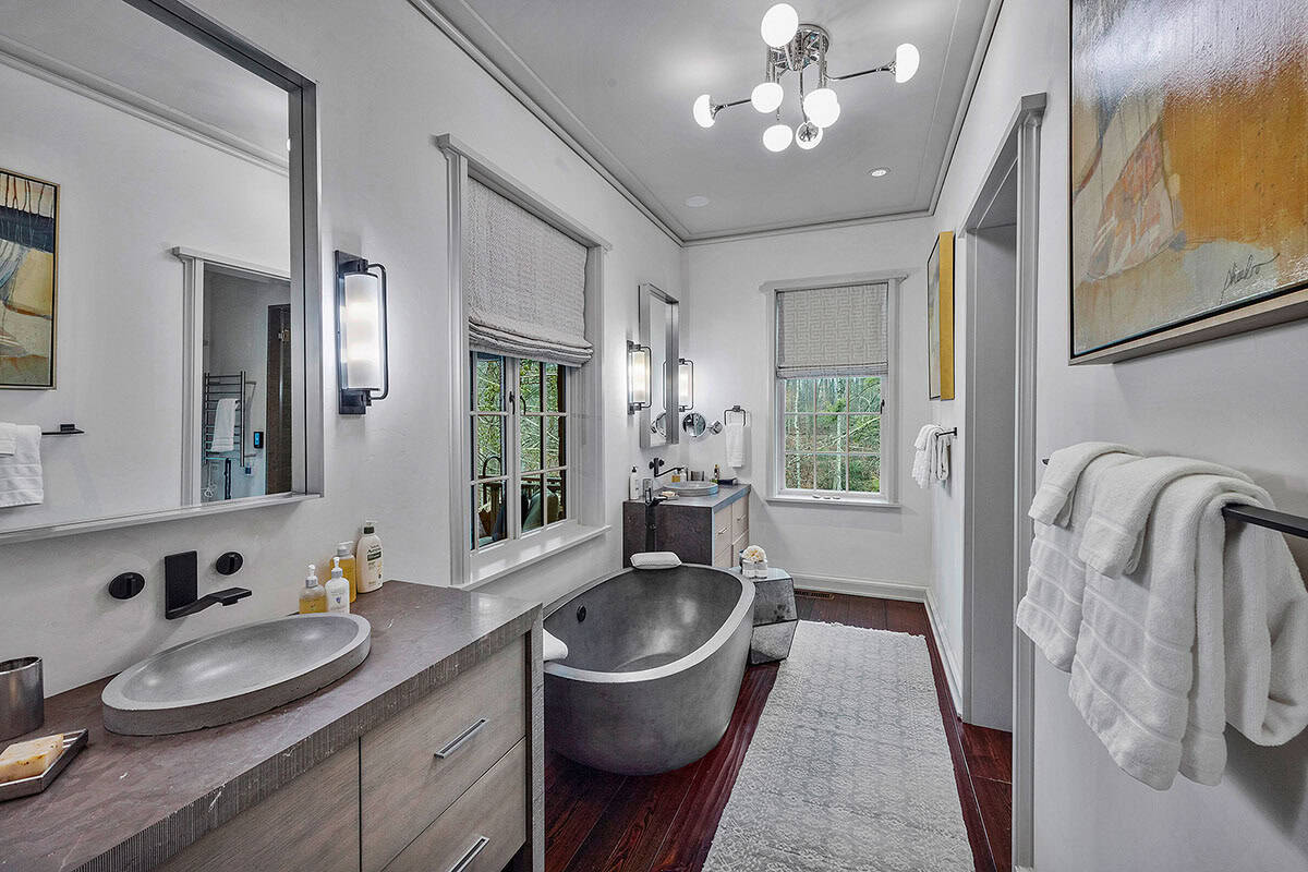 modern rustic bathroom