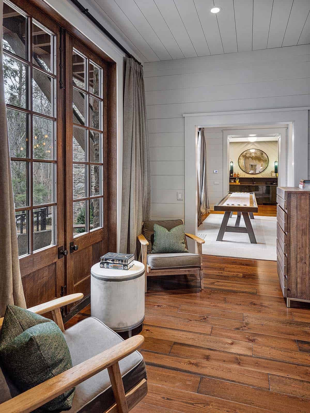 modern rustic hallway